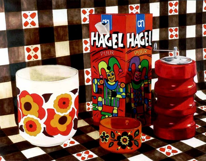 Stilleven jaren 70 met hagelslag