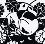 Linoleumsneden van (Italiaanse wind-) honden