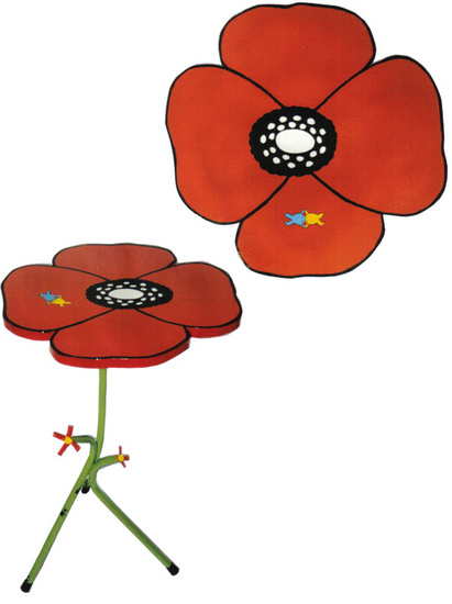 bloementafeltje rood