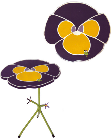 bloementafeltje paars