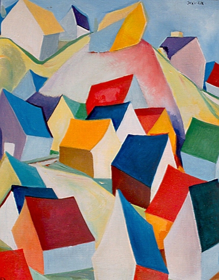 2003-06-03 Huizen tegen een heuvel