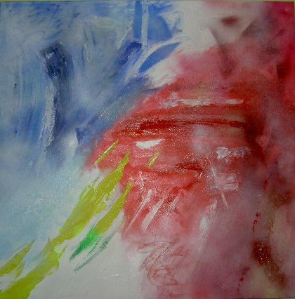 Oil paiting and brush