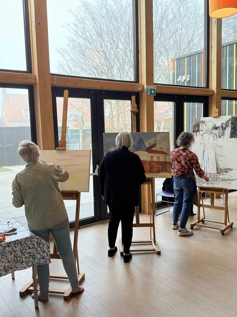cursisten aan het werk