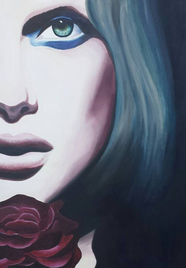 Girl with the red rose