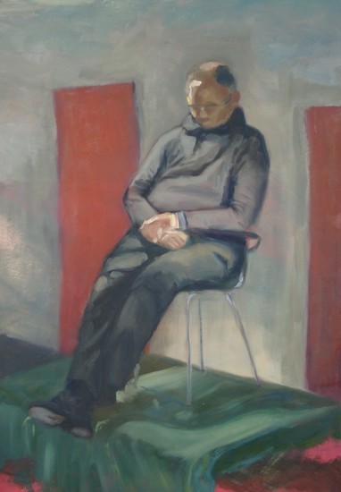 Zittende slapende man