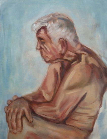 Zittend mannelijk naakt 2