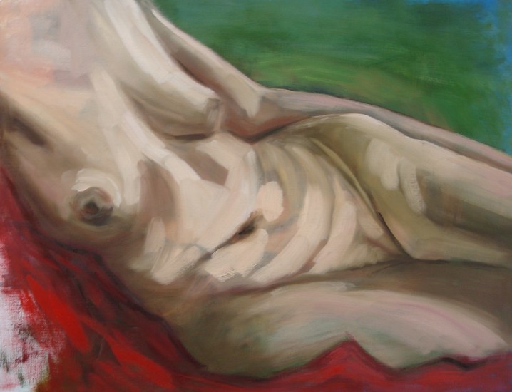 Liggend vrouwelijk naakt - romp