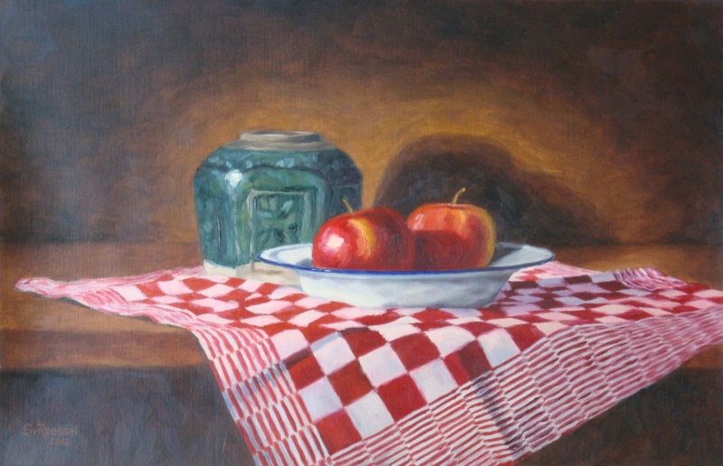 Gemberpot met appels (beperkte kleuren)