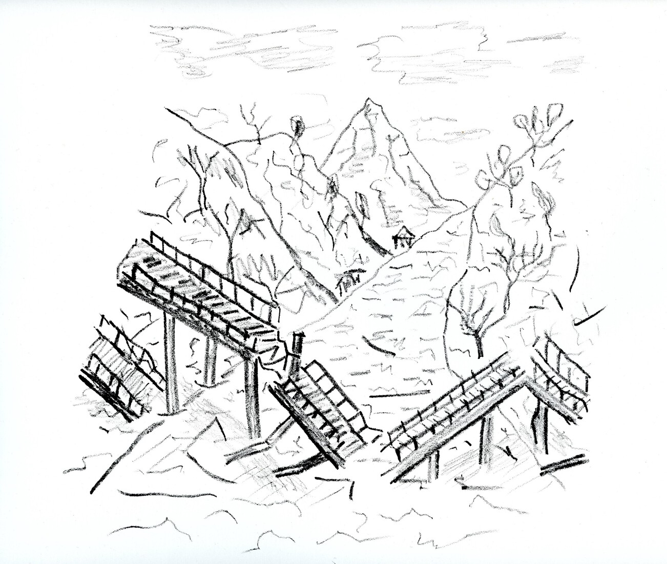 The bridge has collapsed