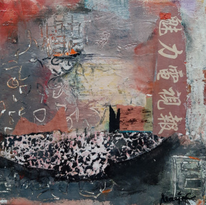 Abstracte werken in mixed media