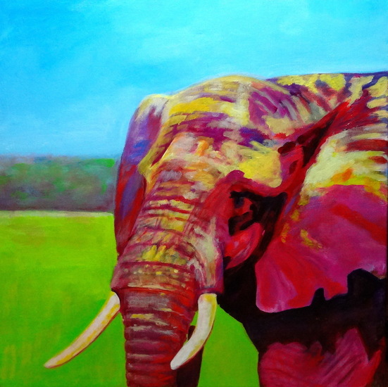 Olifant in pastel