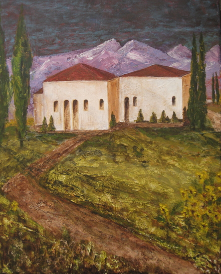 66. Toscane met dreigende lucht.