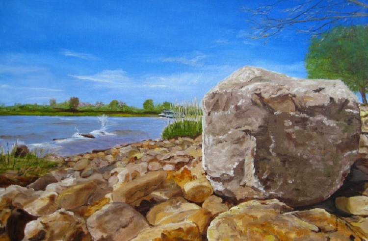 106. Maaskeien in Arcen- Noord Limburg.