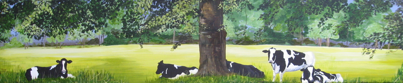 57. Koeien onder een bladerdek