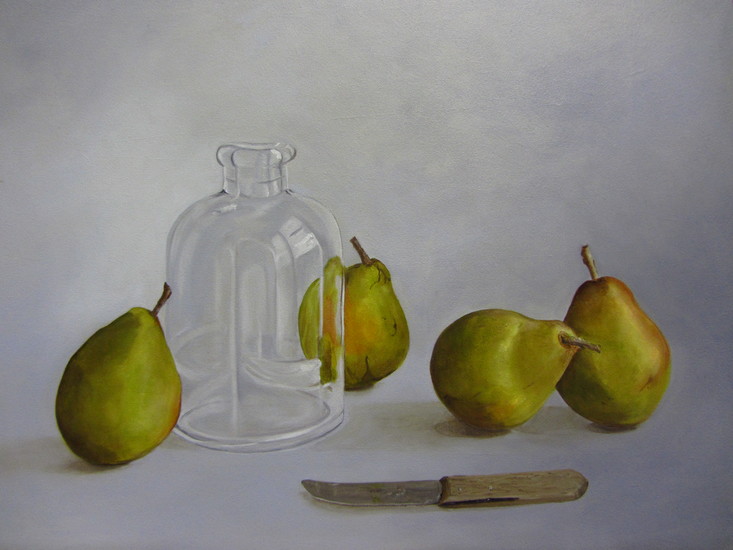 Peren, klaar om geschild te worden voor de brandewijn.