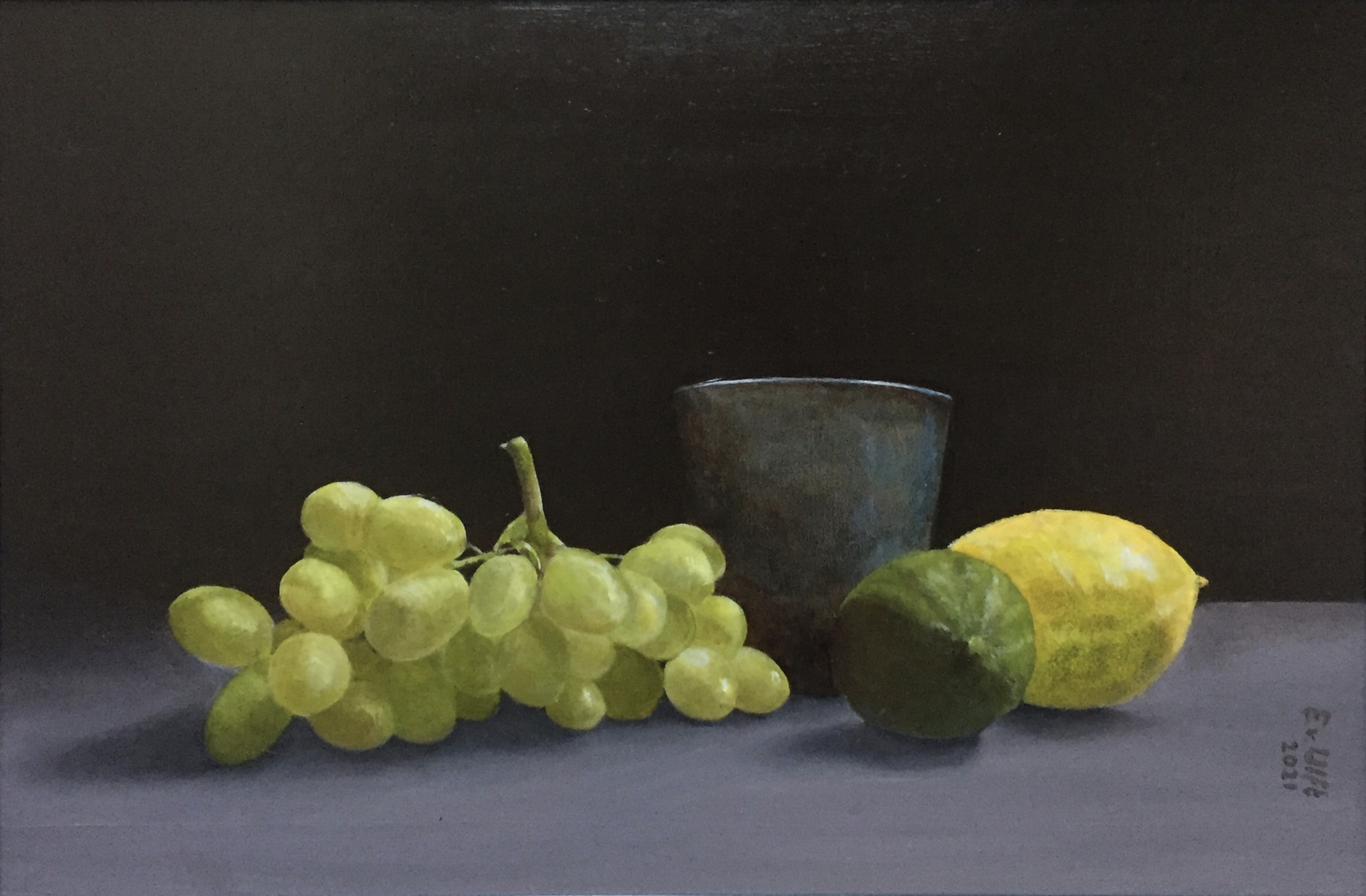 Druiven, limoen en citroen