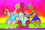 On Oct 1st, '09 my first exposition in Curaçao titeled 'Greatings from Curaçao' was opened by the president of Pink Ribbon Foundation Curaçao.There were 12 paintings,dipicting cultural activities throughout the year on my island,these where published in a calender which proceeds went directly to the foundation.