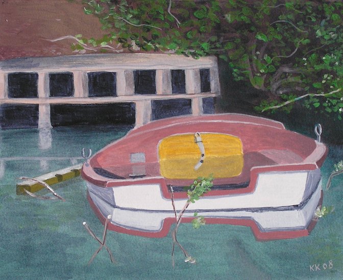 Half gezonken bootje