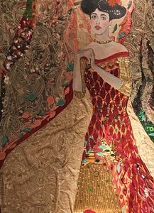 Een collectie van mixed-media kunstwerken die geïinspireerd zijn op het werk van Gustav Klimt