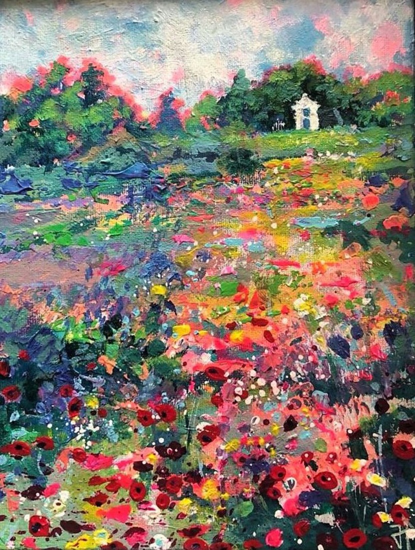 Het witte huisje overdag