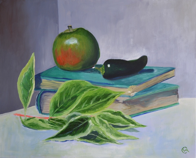 stilleven schakeringen groen