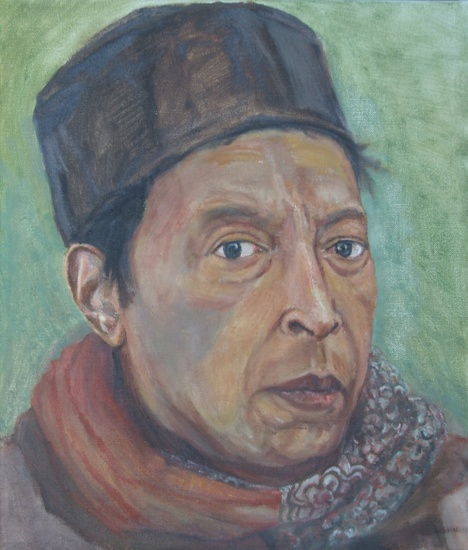 zelfportret met fez