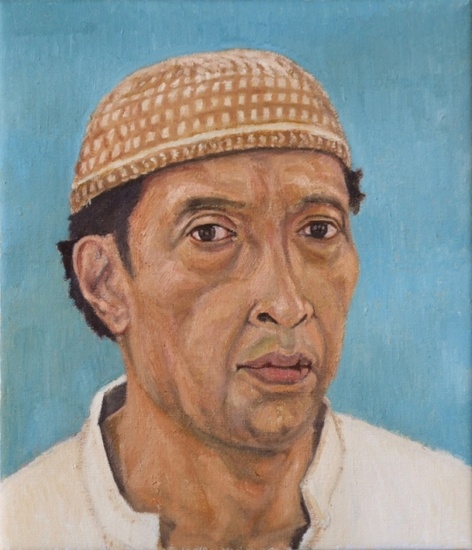 zelfportret met muts