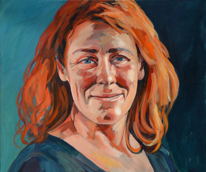 Portret met rood haar