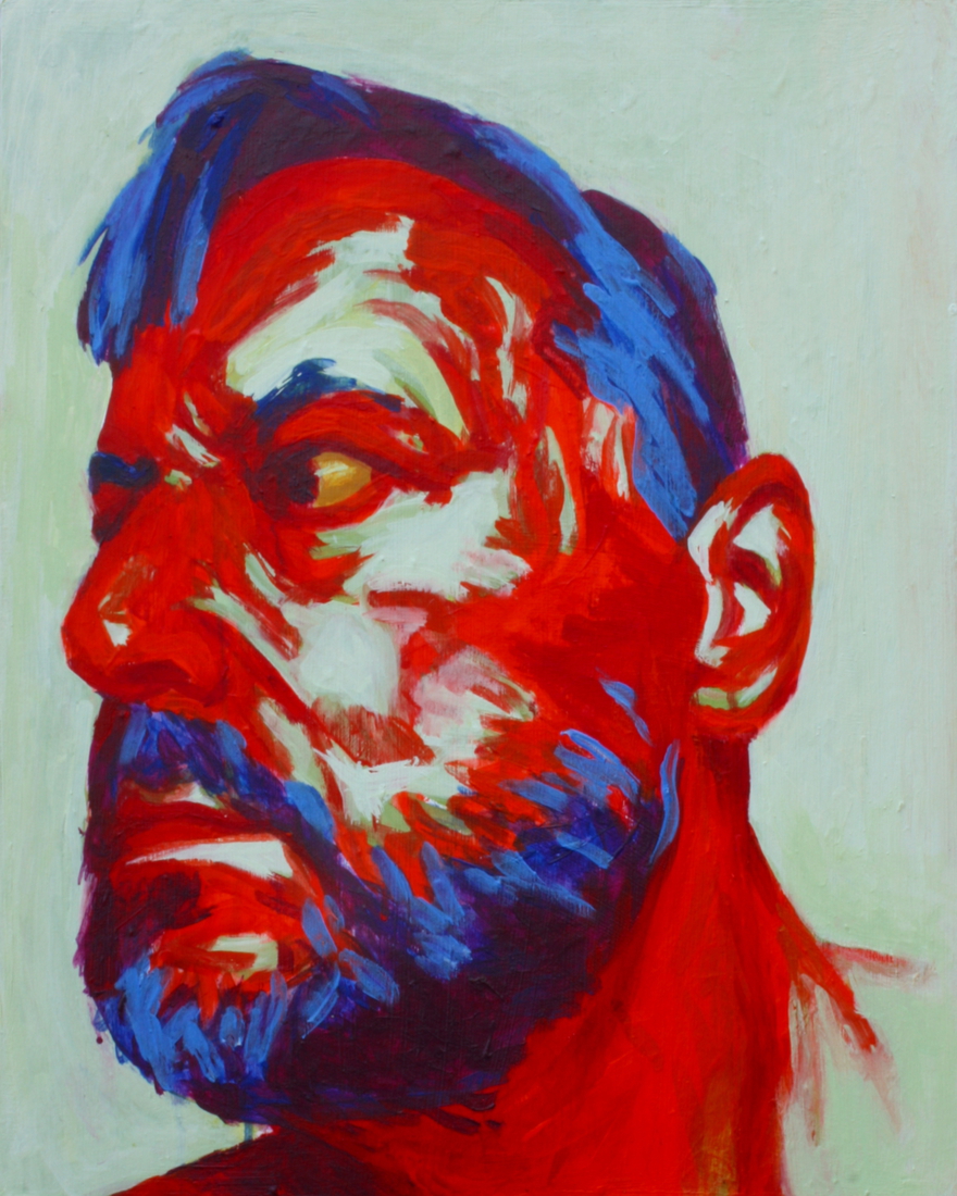 Blue Red Selfportrait