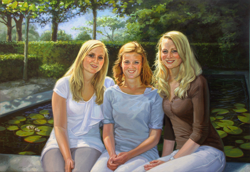 portret van 3 zussen