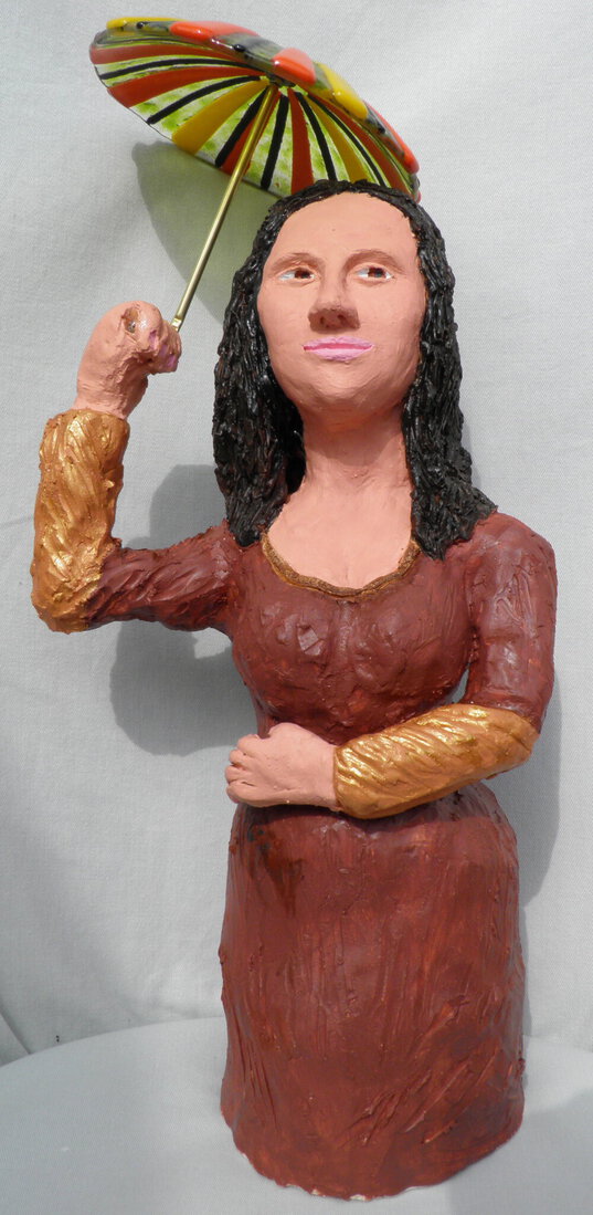 Mona Lisa met parasol