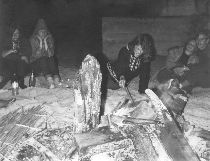 Campfire on the beach of Egmond
