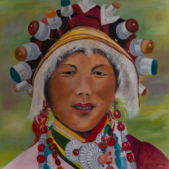 nomadenvrouw uit Tibet