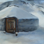 Schilderijen nav van mijn verblijf in Mongolie in de winter