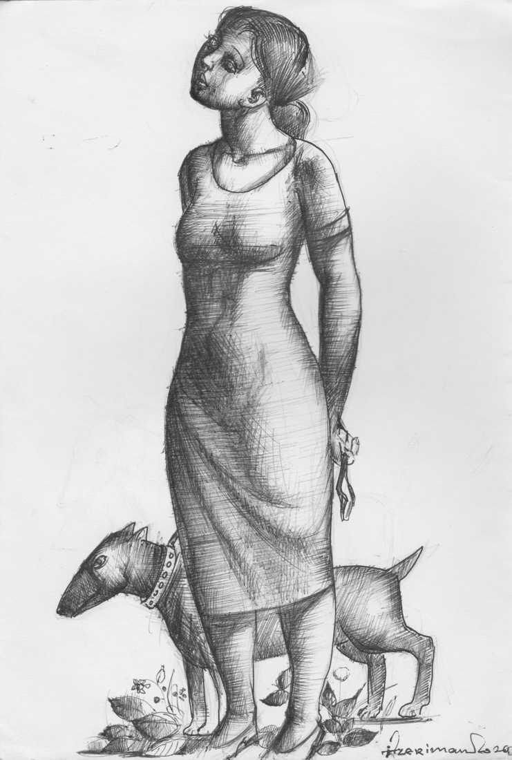 Girl with a dog
