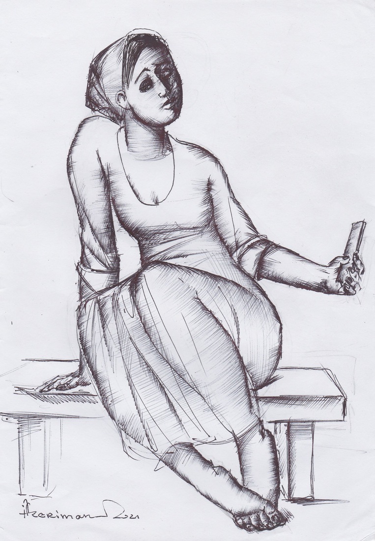 A sitting girl -2