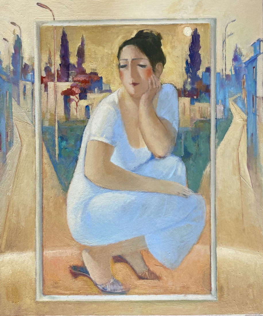 Girl in the white frame