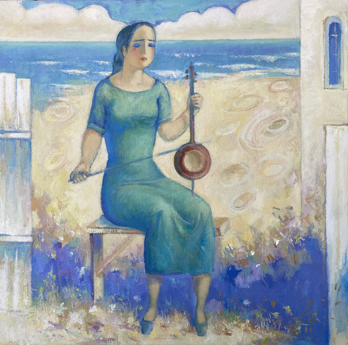 Girl with a kamancha