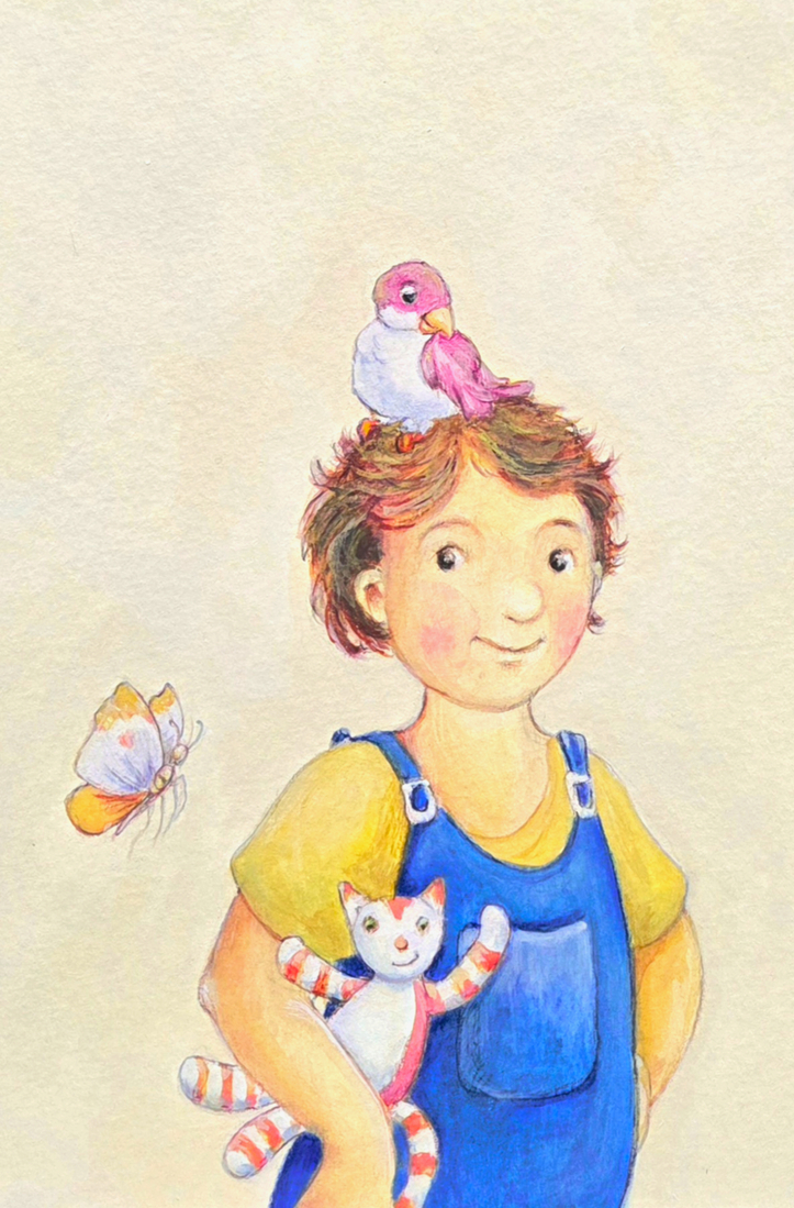 Nena met haar vogeltje