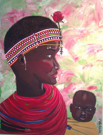 Samburu vrouw met kind