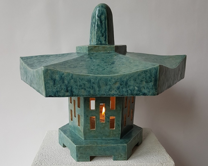 Japanse Lantaarn in kopergroen