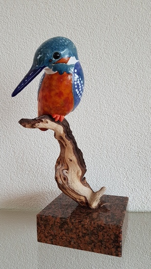 IJsvogeltje op hout