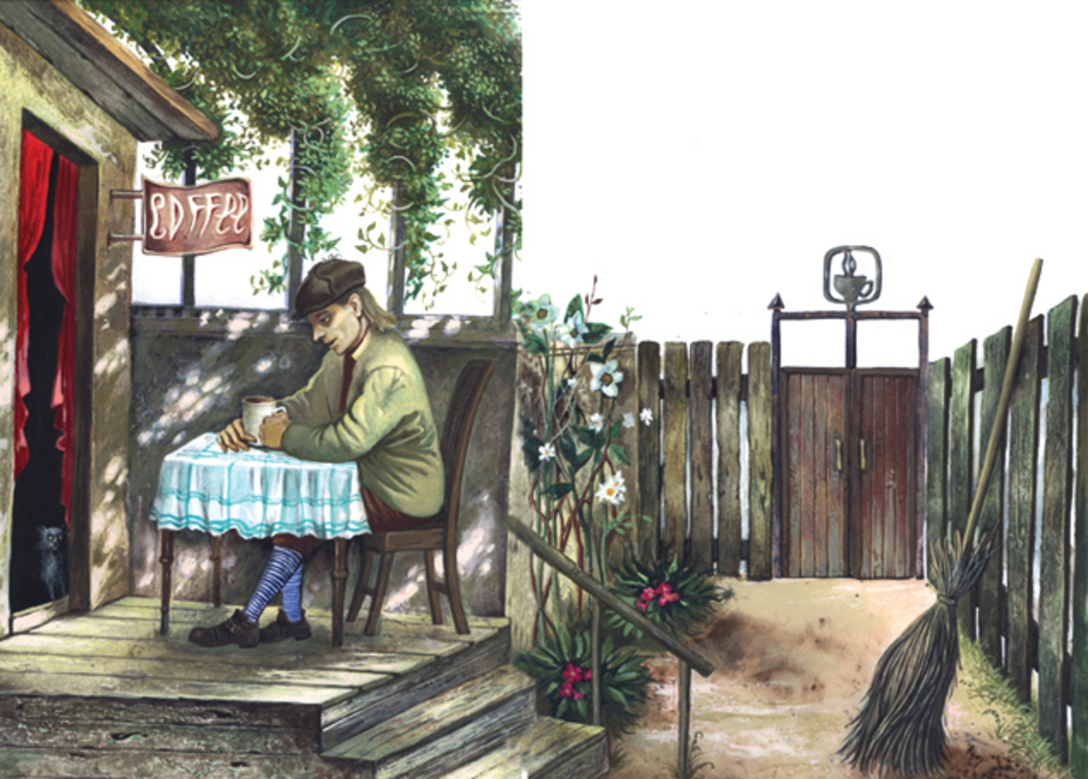 Illustratie voor een sprookje * Toverbezem*