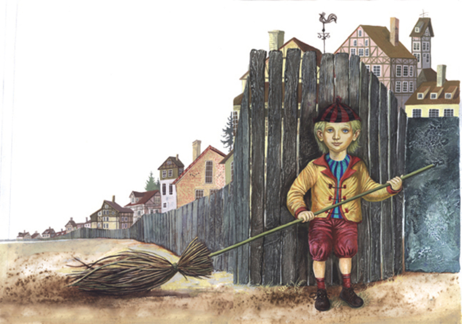 Illustratie voor een sprookje * Toverbezem*