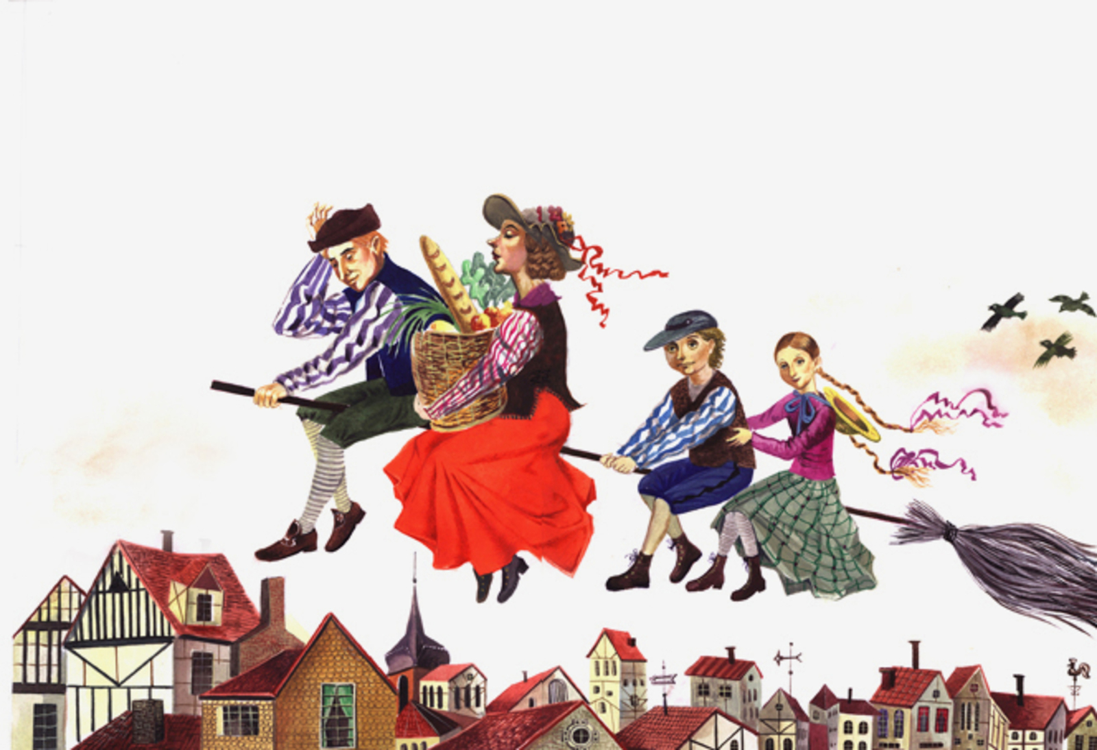 Illustratie voor een sprookje * Toverbezem*