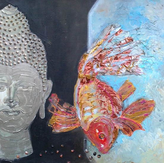 Boedha met goudvis