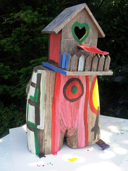 Vogelhuisje in Cobra stijl