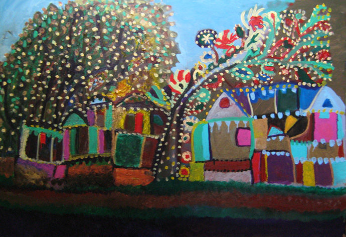 De Kerst verlichting