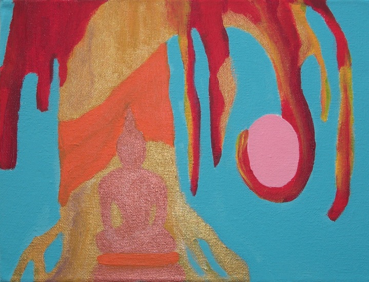 boeddha onder boom van wijsheid