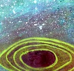 werken met krijt, acryl en potlood op hout